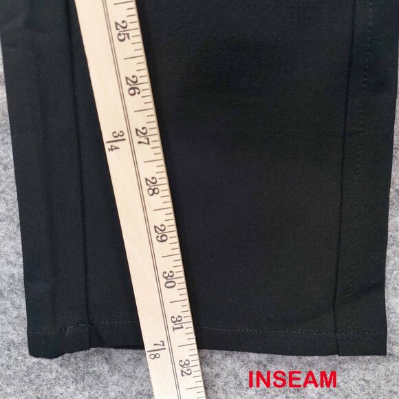 Isaac Mizrahi Live 24/7 Pant Size 10 Black Stretch Straight Leg - Picture 6 of 13